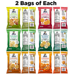 Quaker Rice Crisps sweet and spicy chili bag, bold flavor for crave-worthy snacking.
