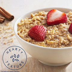Quaker Steel Cut Quick Oatmeal ingredients highlight oats and spices.