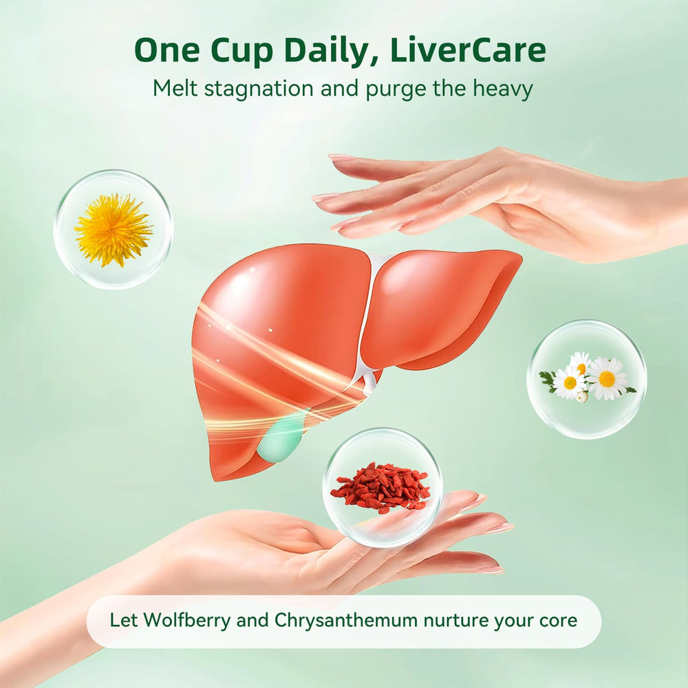QualiLife Dandelion Wolfberry Tea deep amber brew with fragrant aroma