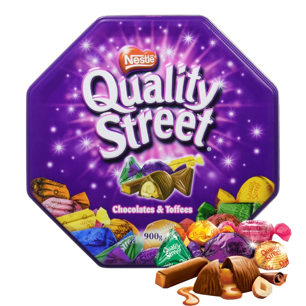 Quality Street assorted chocolates in colorful wrappers, easy to share