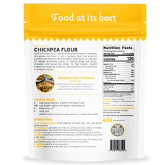 Quay Naturals Chickpea Flour being poured for easy mixing in a bowl.