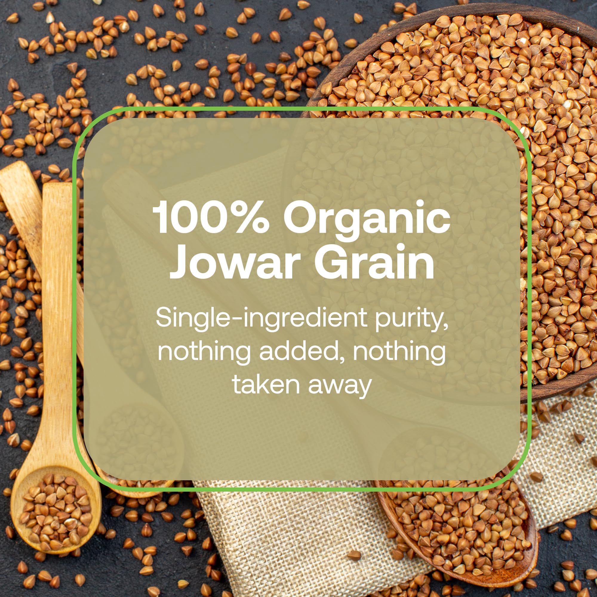 Quay Naturals organic sorghum flour label with non-GMO seal.