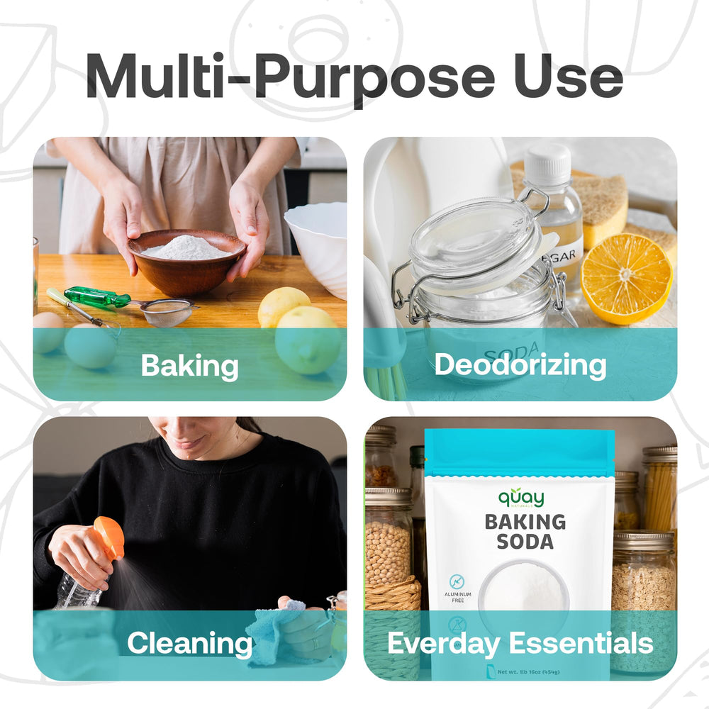 Cleaning surfaces around sinks with Quay Naturals soda removes stains