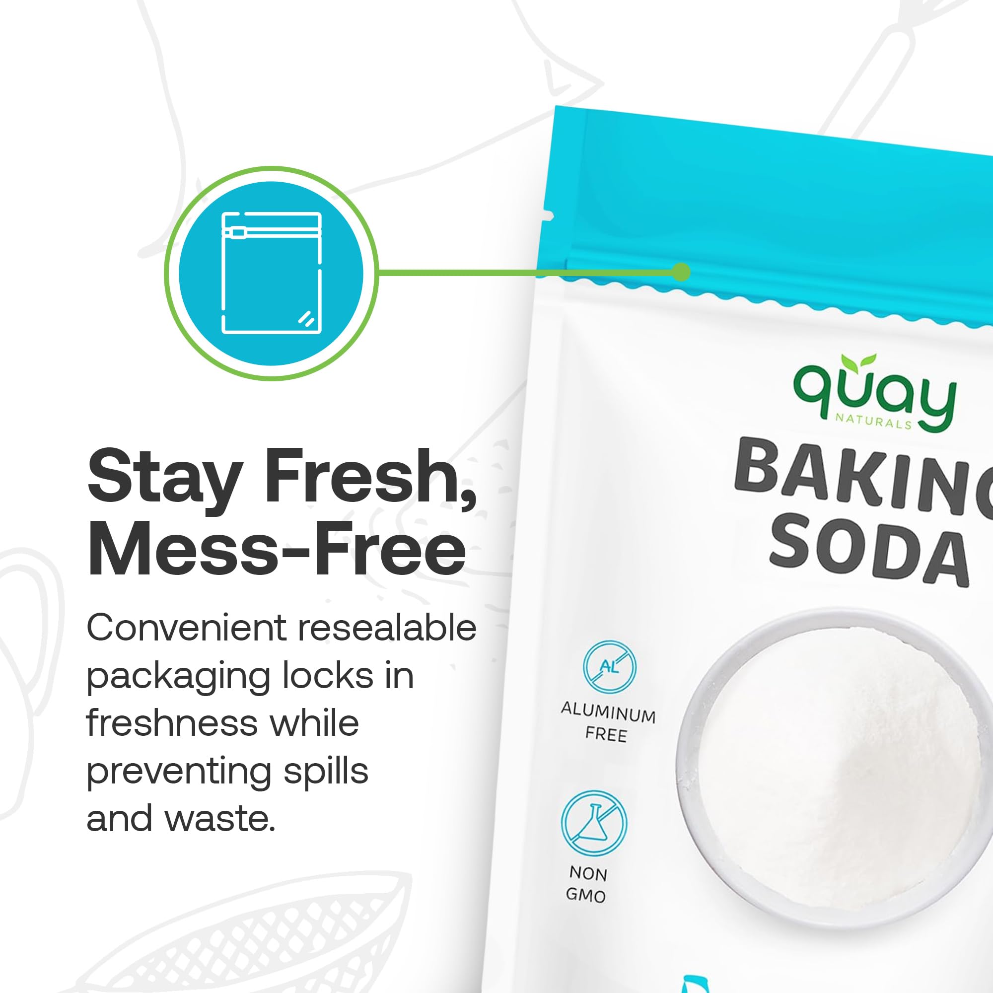 Refrigerator deodorizing with Quay Naturals soda neutralizes odors