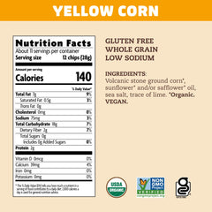 Que Pasa displays organic corn masa ingredients for wholesome snacking.