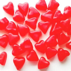 Cherry JuJu heart gummies used as cupcake toppers and dessert décor
