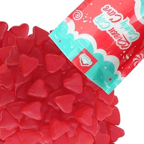 Queen City Candy Cave Cherry JuJu heart candy pack in vivid red for sharing