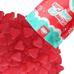 Queen City Candy Cave Cherry JuJu heart candy pack in vivid red for sharing