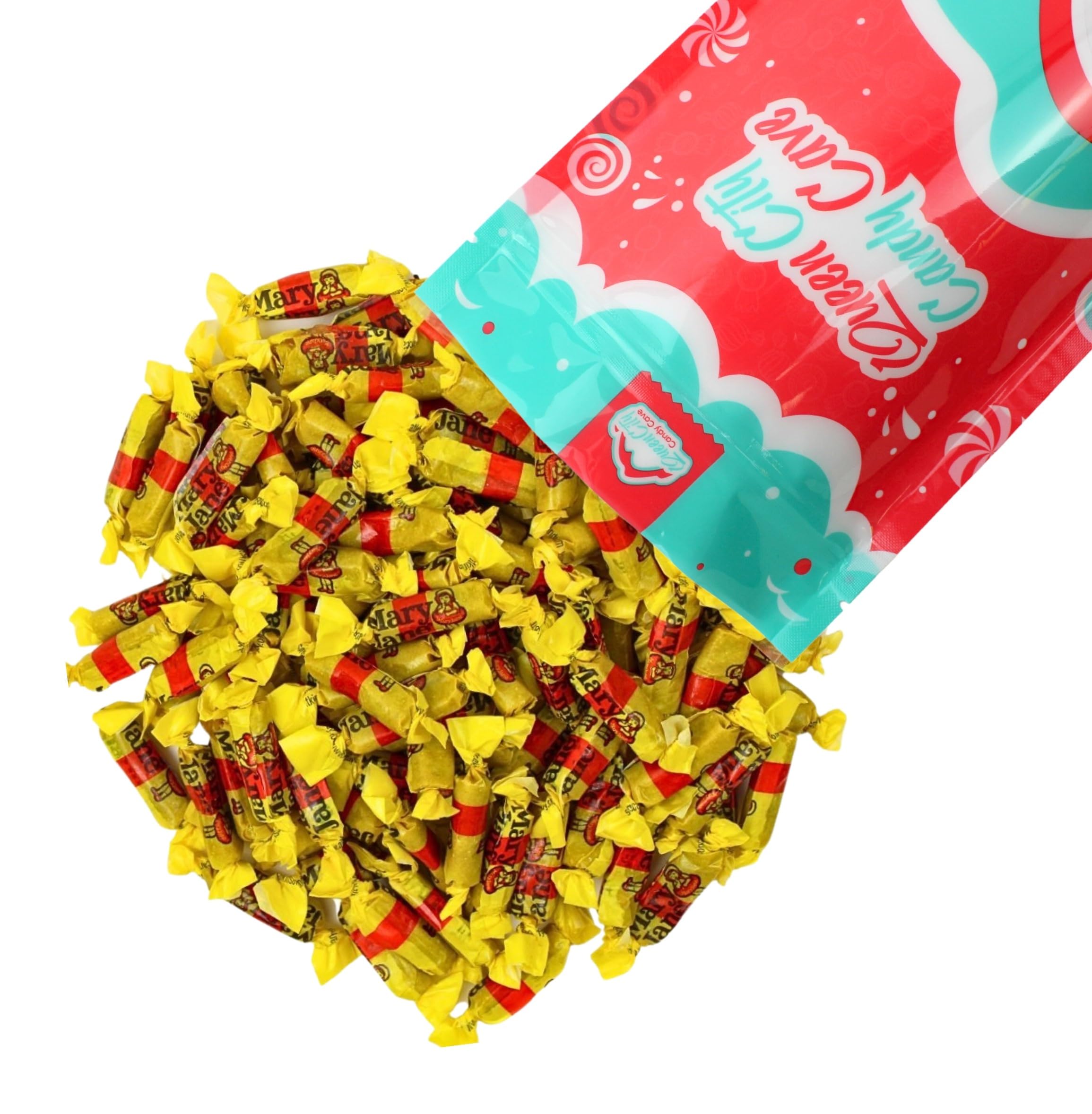 Mary Jane chewy taffy close-up highlighting soft texture and classic nostalgia.