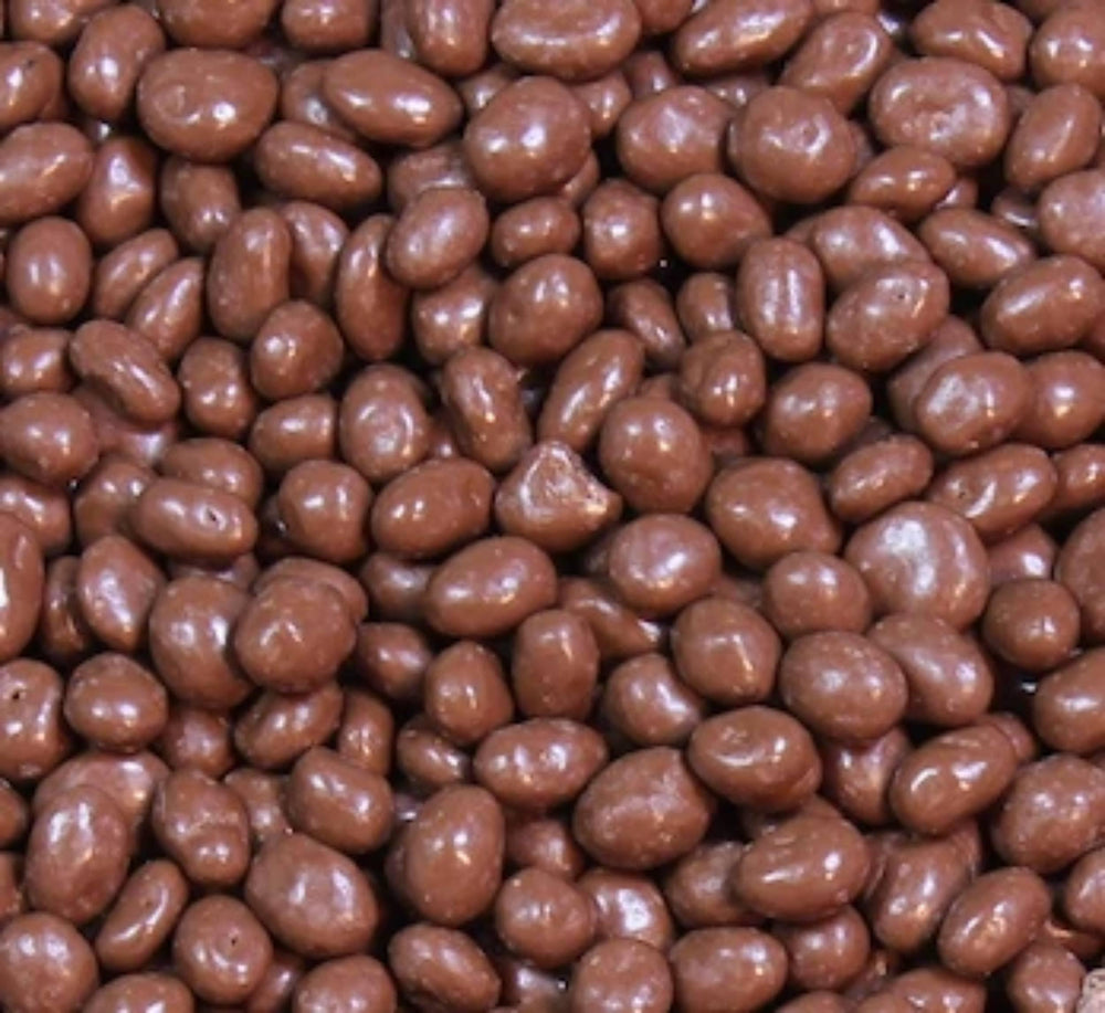 Queen City Candy Cave milk chocolate raisins bulk 1lb for bulk snacking.