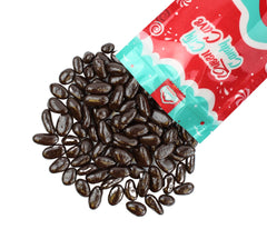 Queen City Candy Cave USA-made label closeup emphasizes real fruit inside