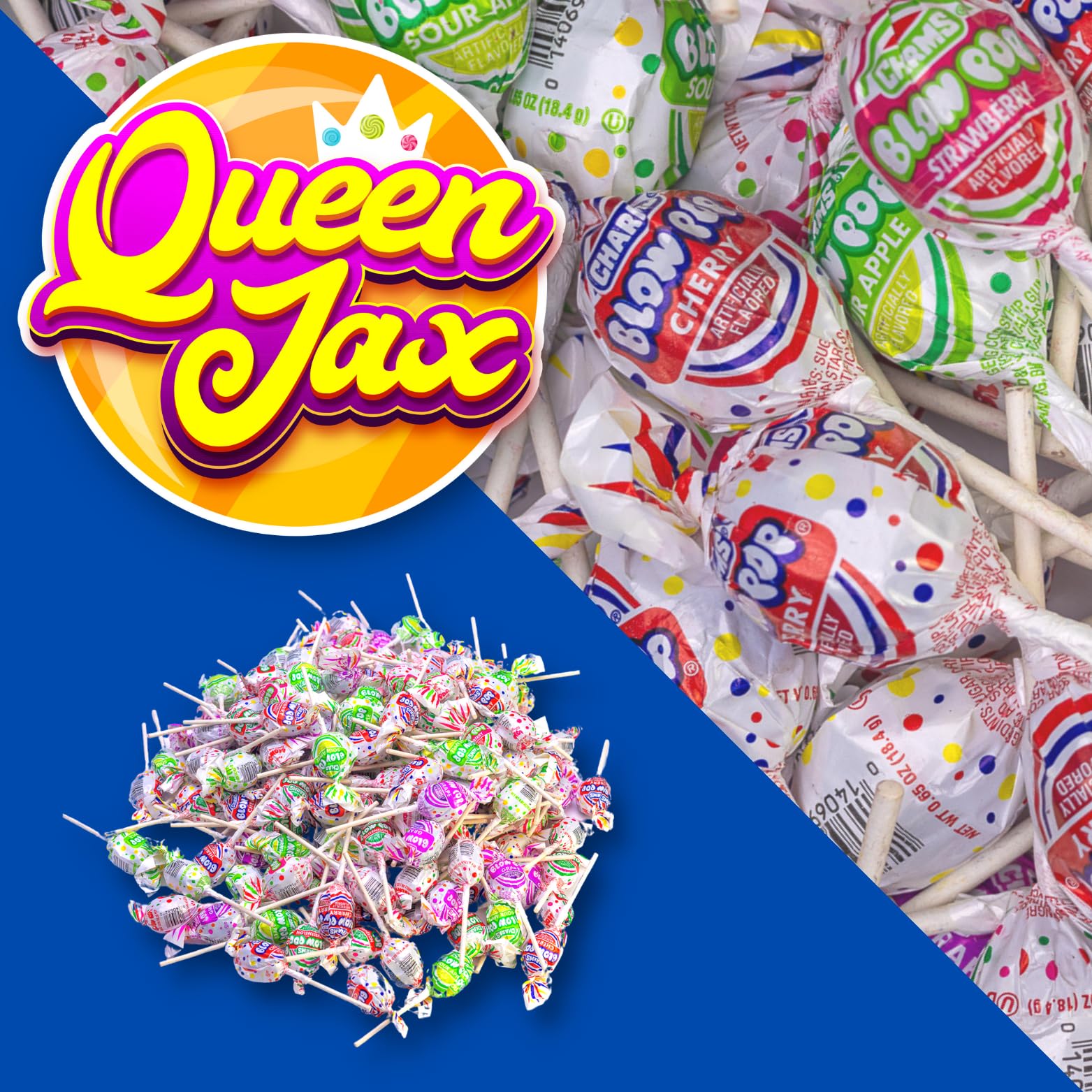 Queen Jax 1lb bulk candy bag ideal for parties and piñatas