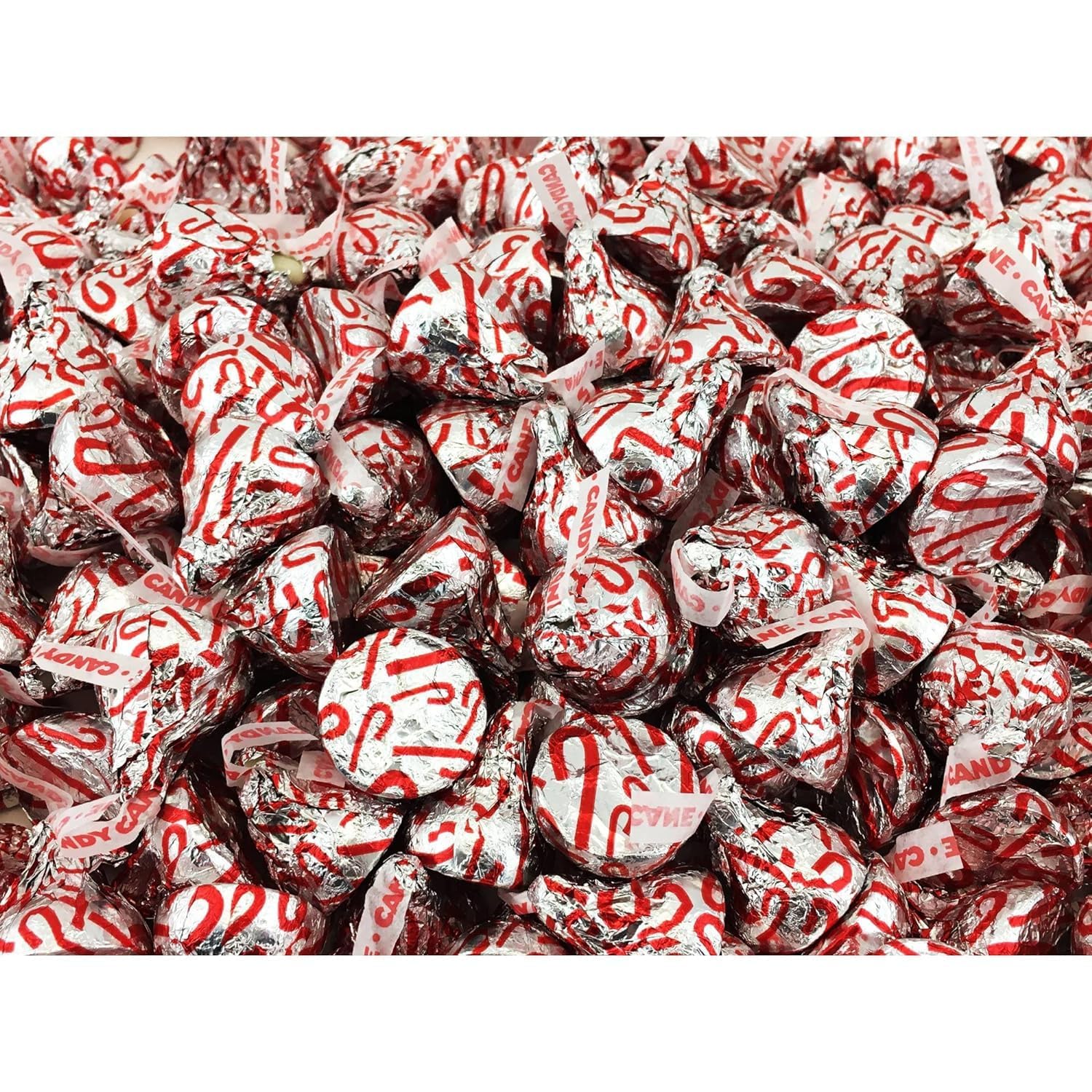 QUEEN JAX Candy Cane Kisses bulk bag with festive packaging for holidays.