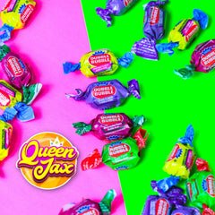 QUEEN JAX Dubble Bubble watermelon flavor pieces for fruity chew.