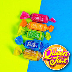 QUEEN JAX Cherry flavor fruit chew close-up, bright and fruity.