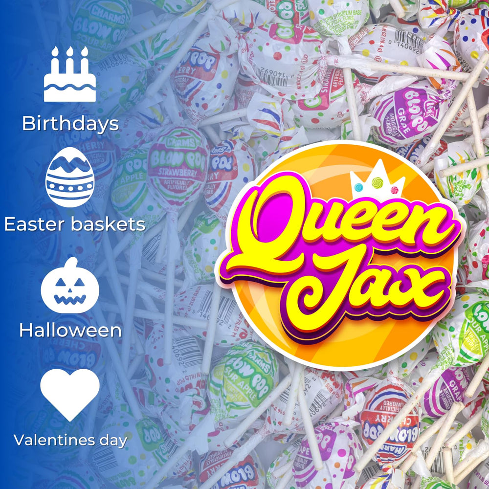 Queen Jax individually wrapped lollipops maintain freshness and convenience
