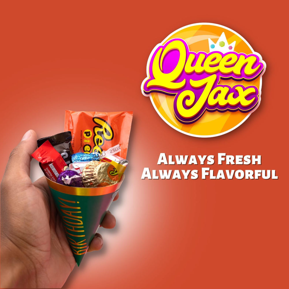 QUEEN JAX individually wrapped chocolates—ready-to-go gifts and favors
