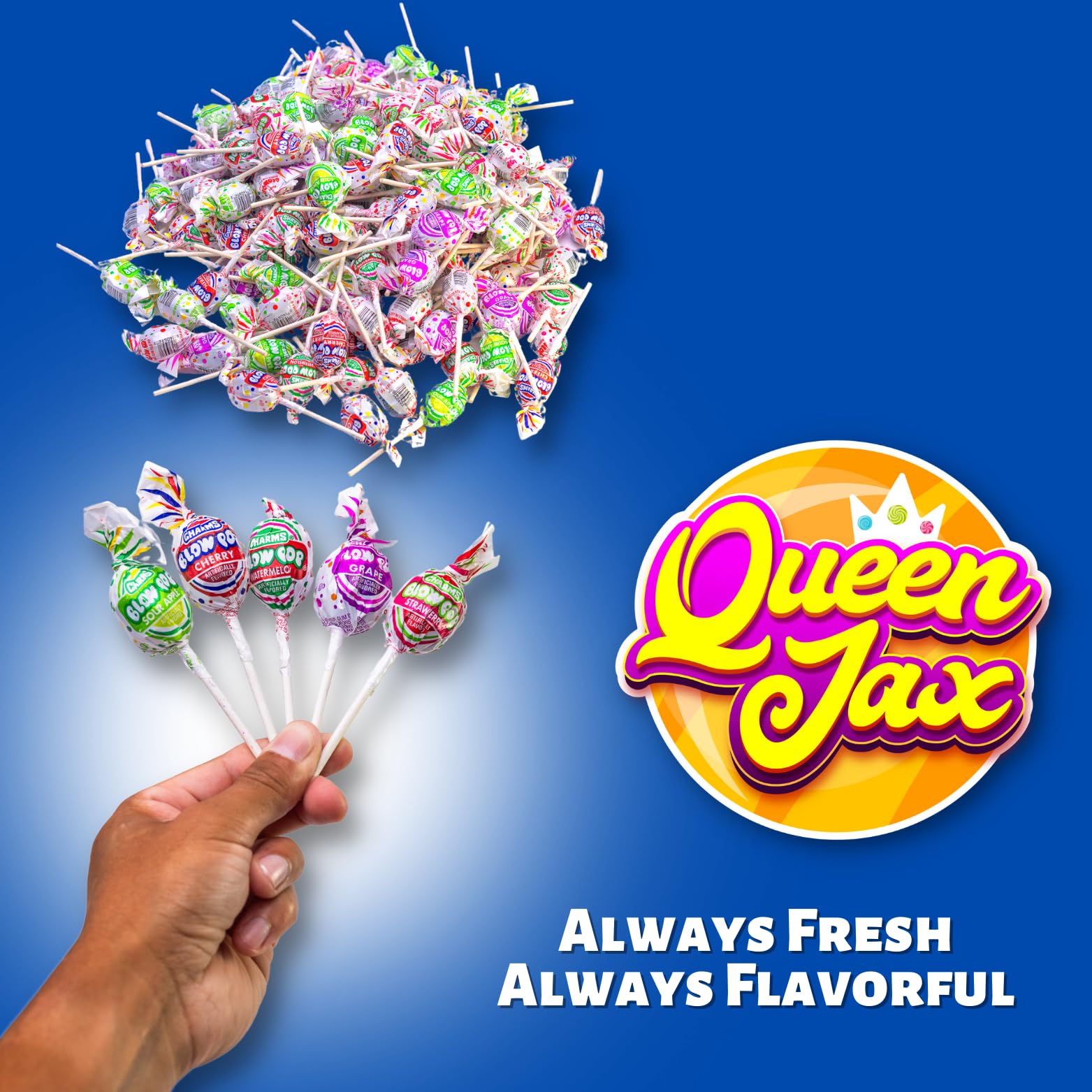 Queen Jax Blow Pops ready for gifting and display at events