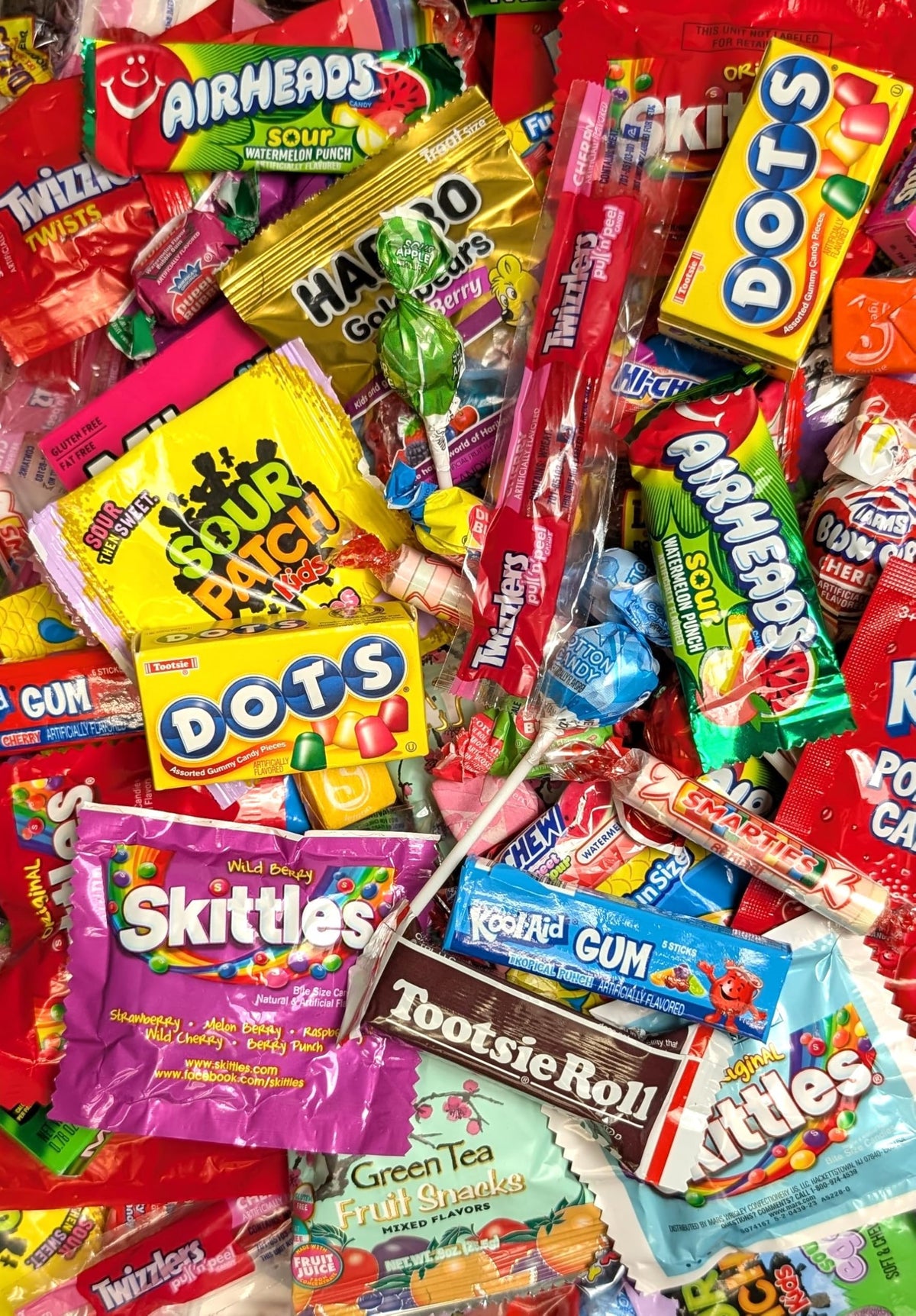 QUEEN JAX Pinata Candy Mix variety bag showcasing colorful, individually wrapped treats for parties.