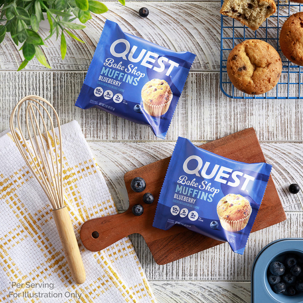 Individual muffins in protective wrapper ready for quick snack.