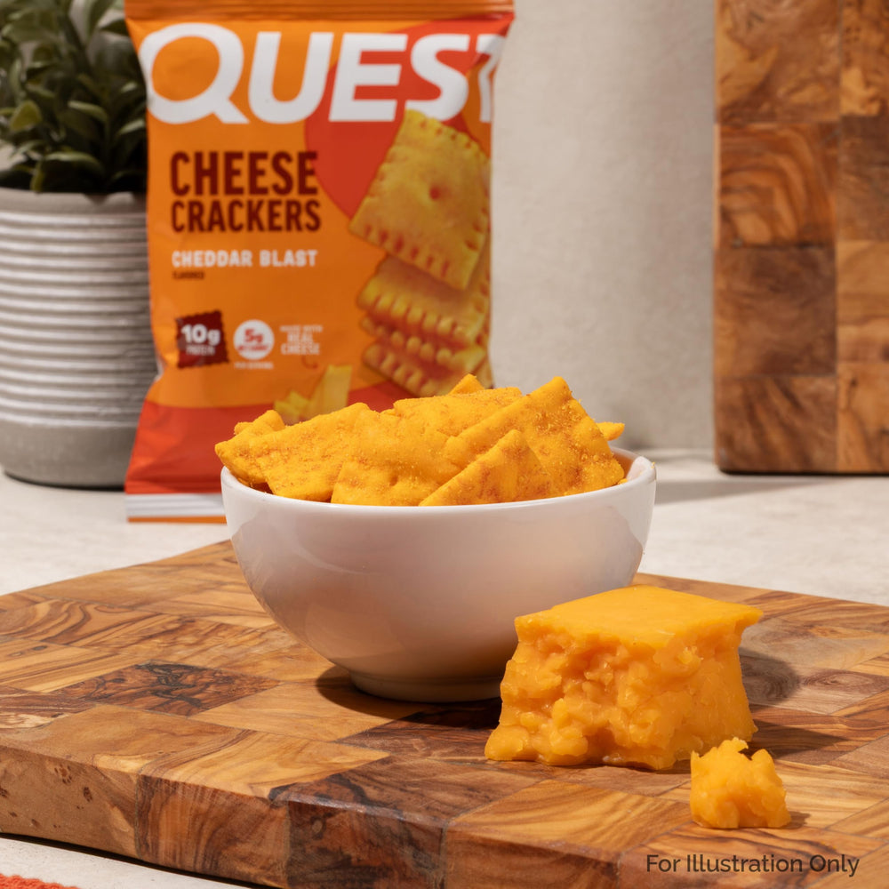 Quest Cheddar Blast in lunchbox offers savory fuel during the day.