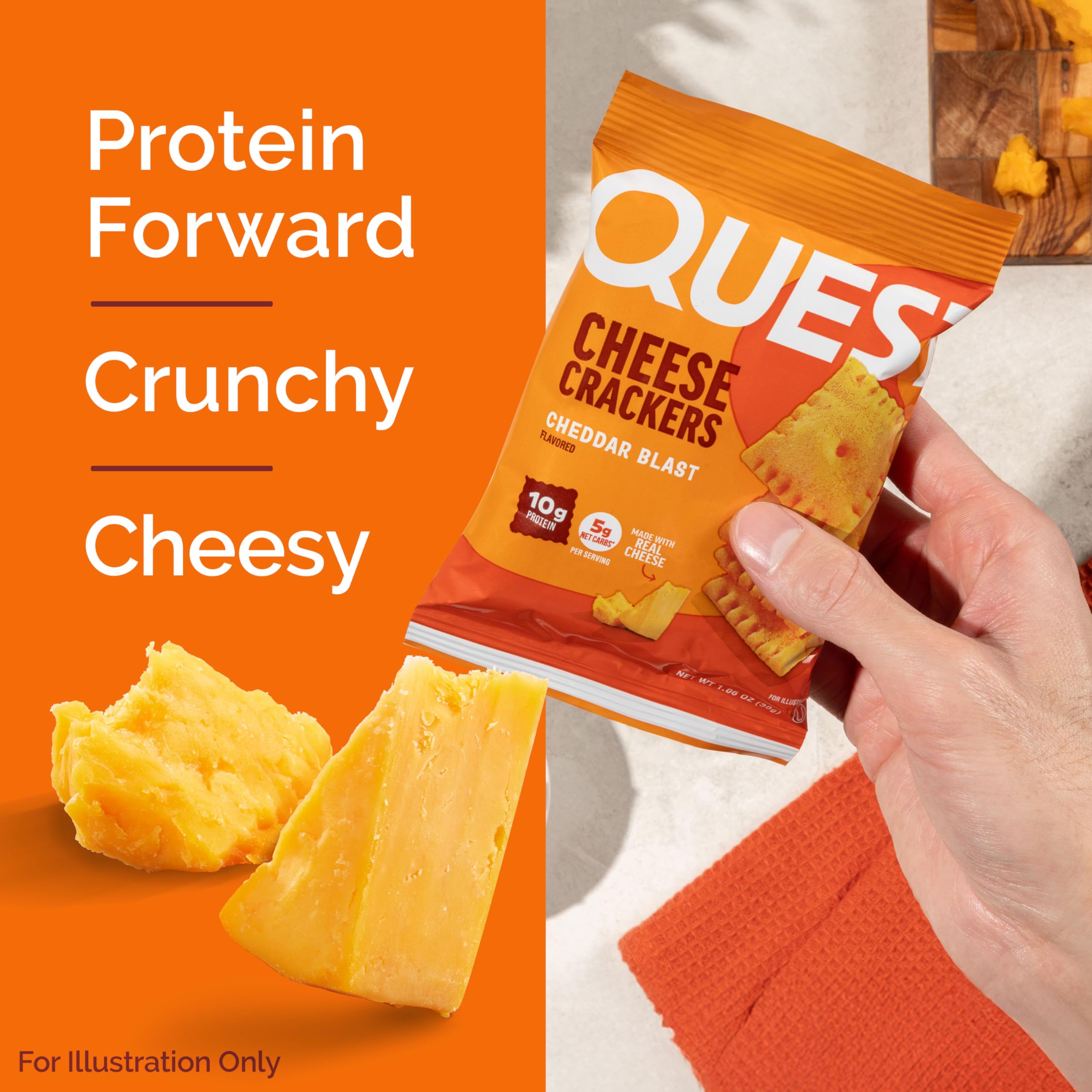 Quest Cheddar Blast on desk suggests a satisfying study or work break.