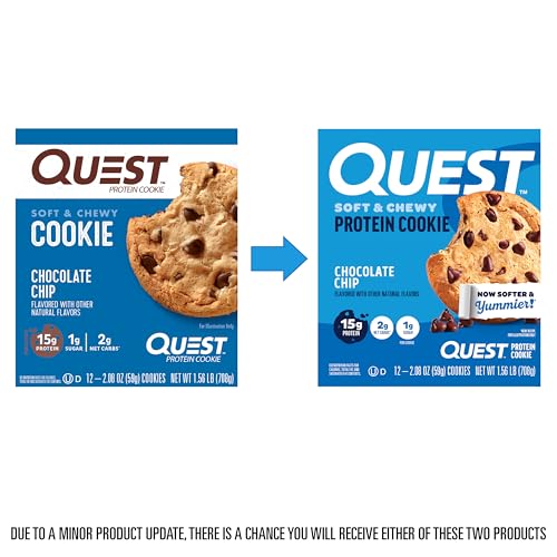 Visible chocolate chips in Quest Protein Cookie for rich flavor
