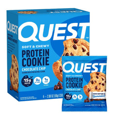Quest Chocolate Chip Protein Cookie front pack for on-the-go fueling