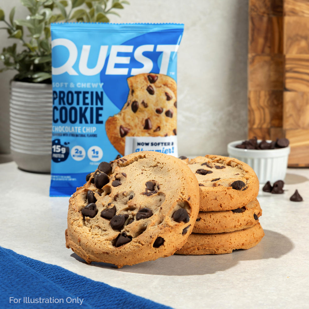 Quest cookie in a gym bag ready for post-workout refuel