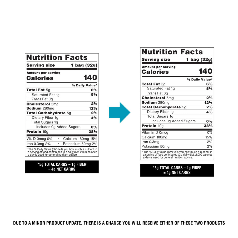Gluten free label on Quest chips highlighting protein content