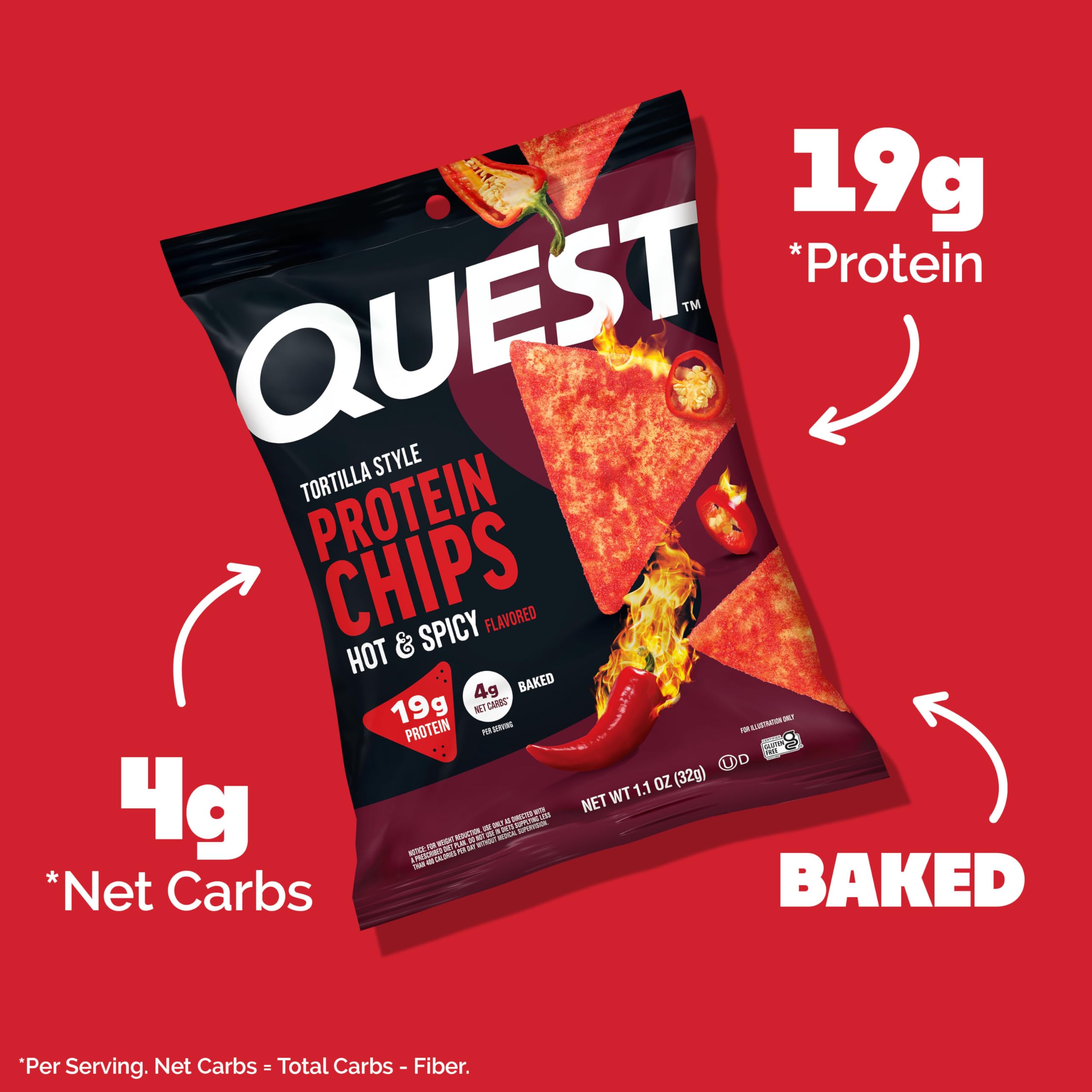 Single serve Quest chips 1.1 oz for easy protein packed snack