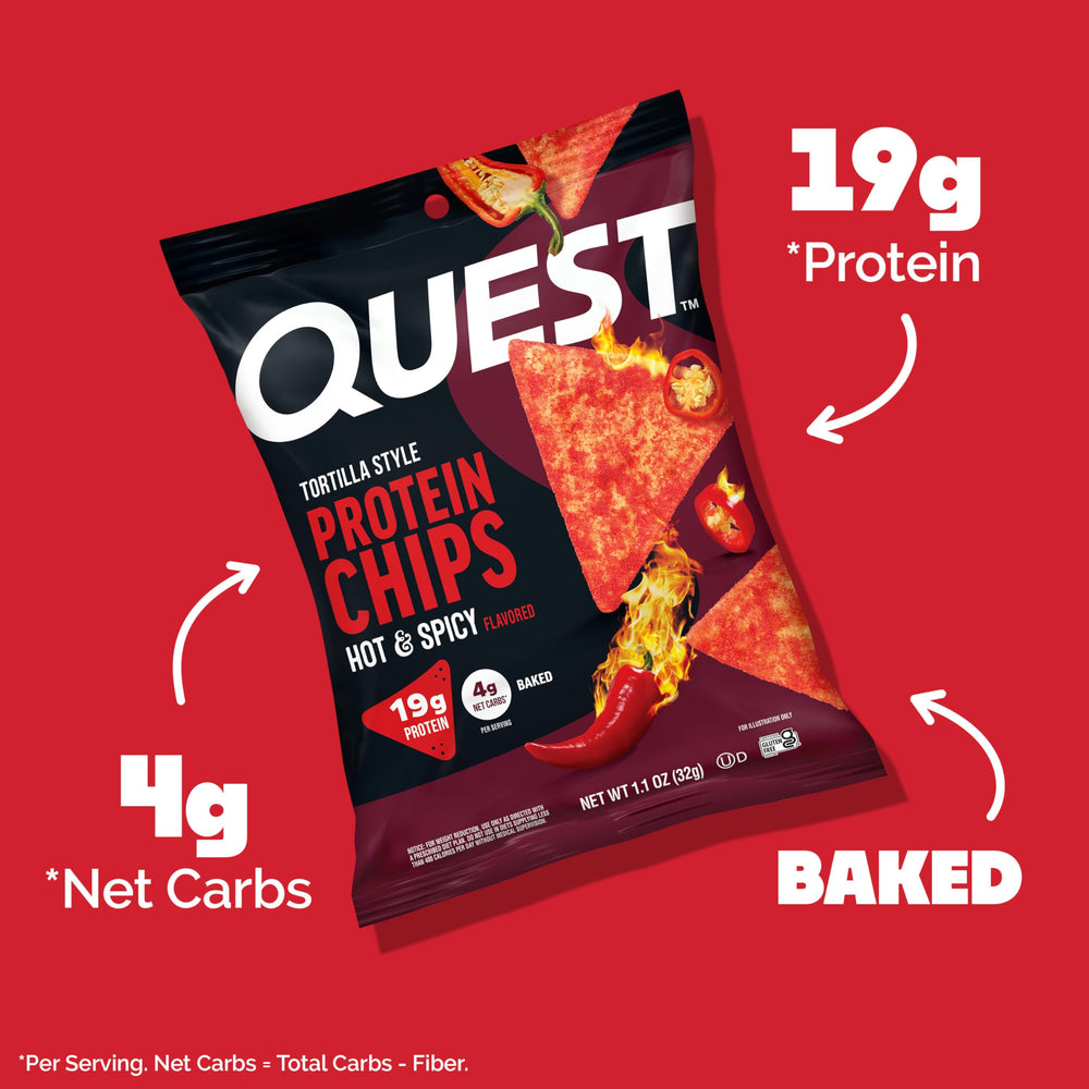 Single serve Quest chips 1.1 oz for easy protein packed snack