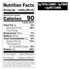 Quest Mocha Latte label highlighting 10g protein per serving.