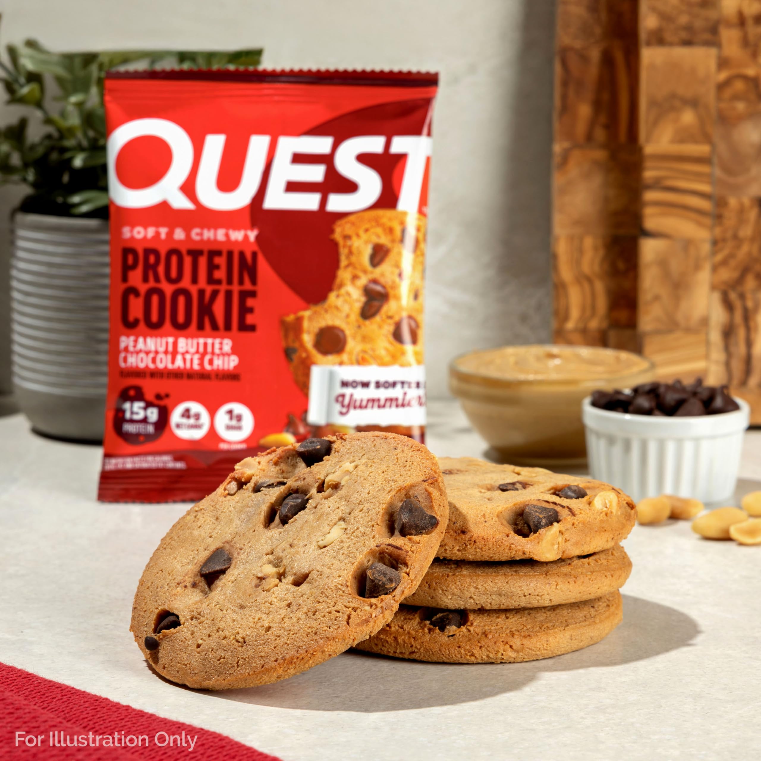Post-workout break with Quest cookie and water.