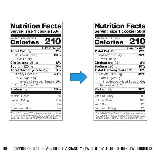 Quest Peanut Butter Protein Cookie nutrition label visible on package