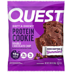 Quest cookie in gym bag ready for on-the-go fueling.