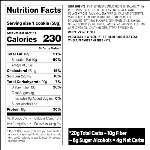 Quest Snickerdoodle protein cookie soft center close-up highlights chewy texture.