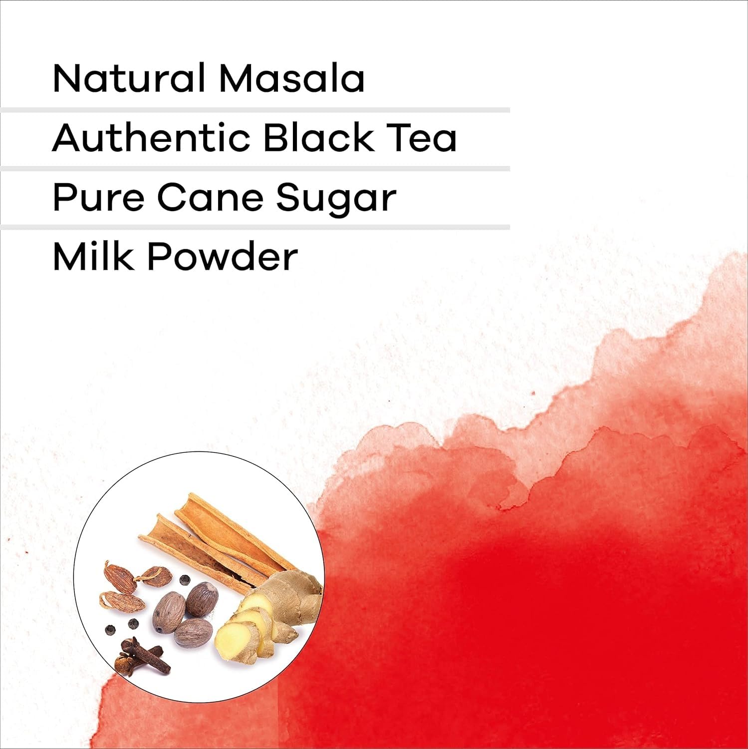 QuikTea natural ingredients label highlights clean ingredients