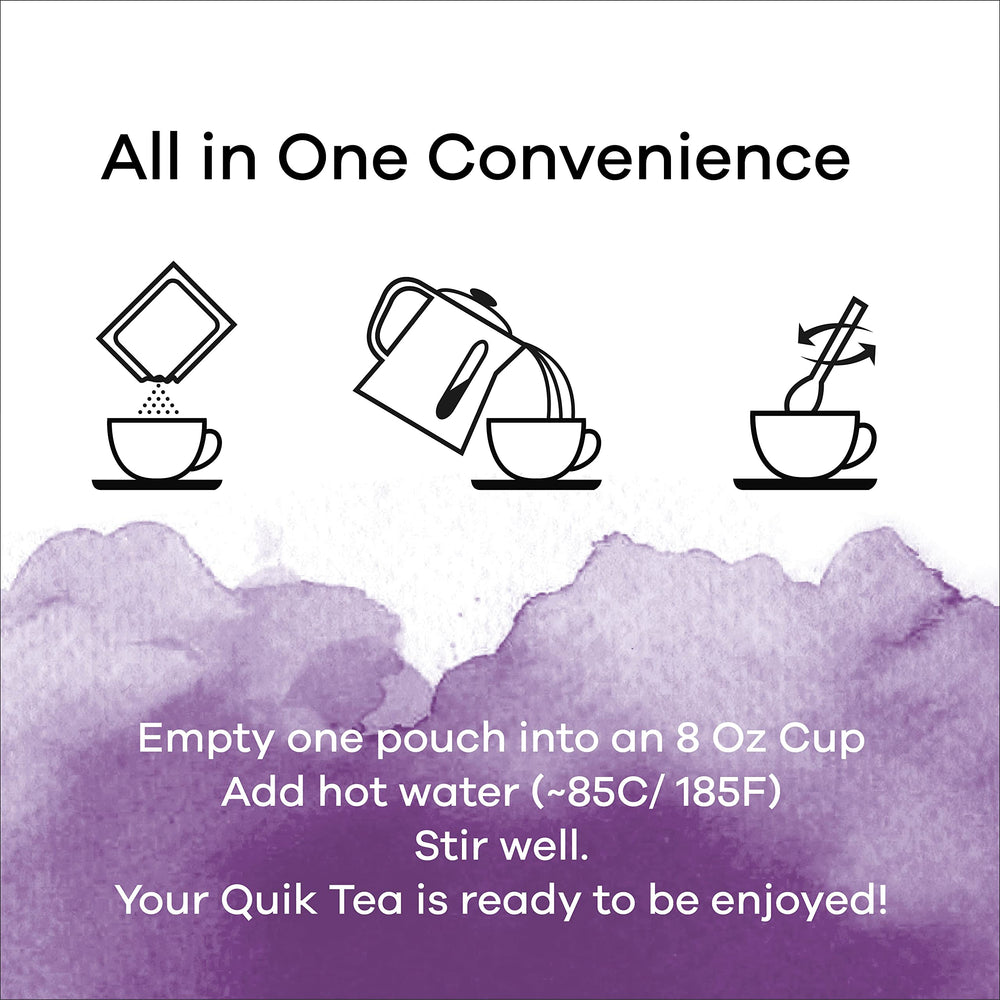 Quik Tea saffron masala chai latte brew in a cup highlights bold flavor