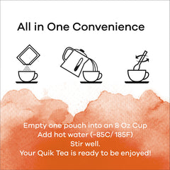 Quik Café coffee-chicory blend brew, smooth body and depth.