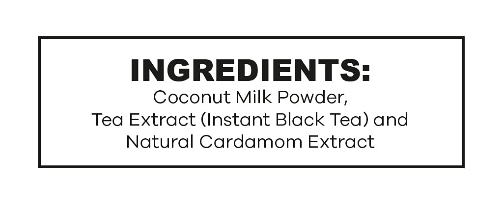 QuikTea cardamom chai latte powder with coconut milk for instant flavor