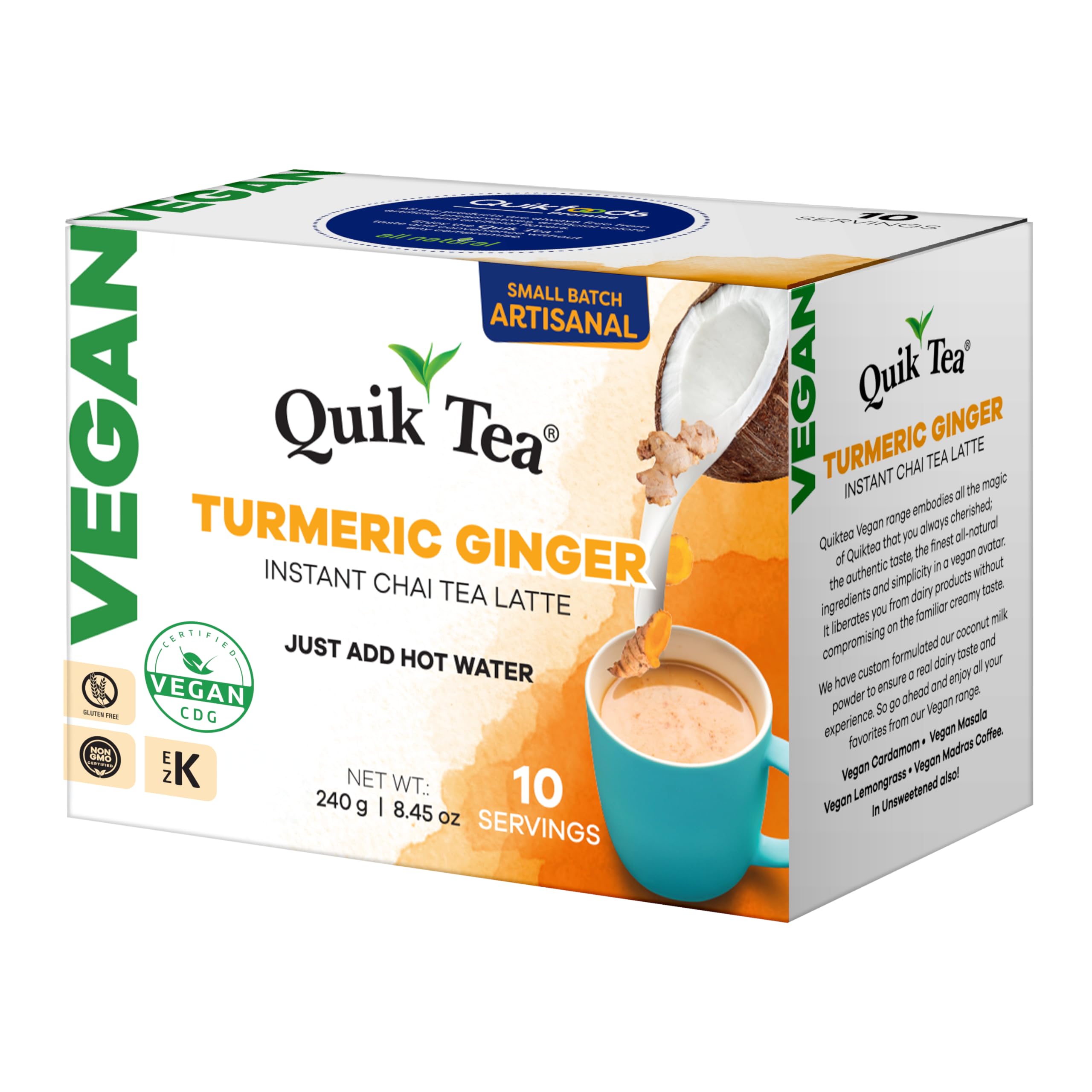 QuikTea coconut milk powder creates a creamy texture without dairy.