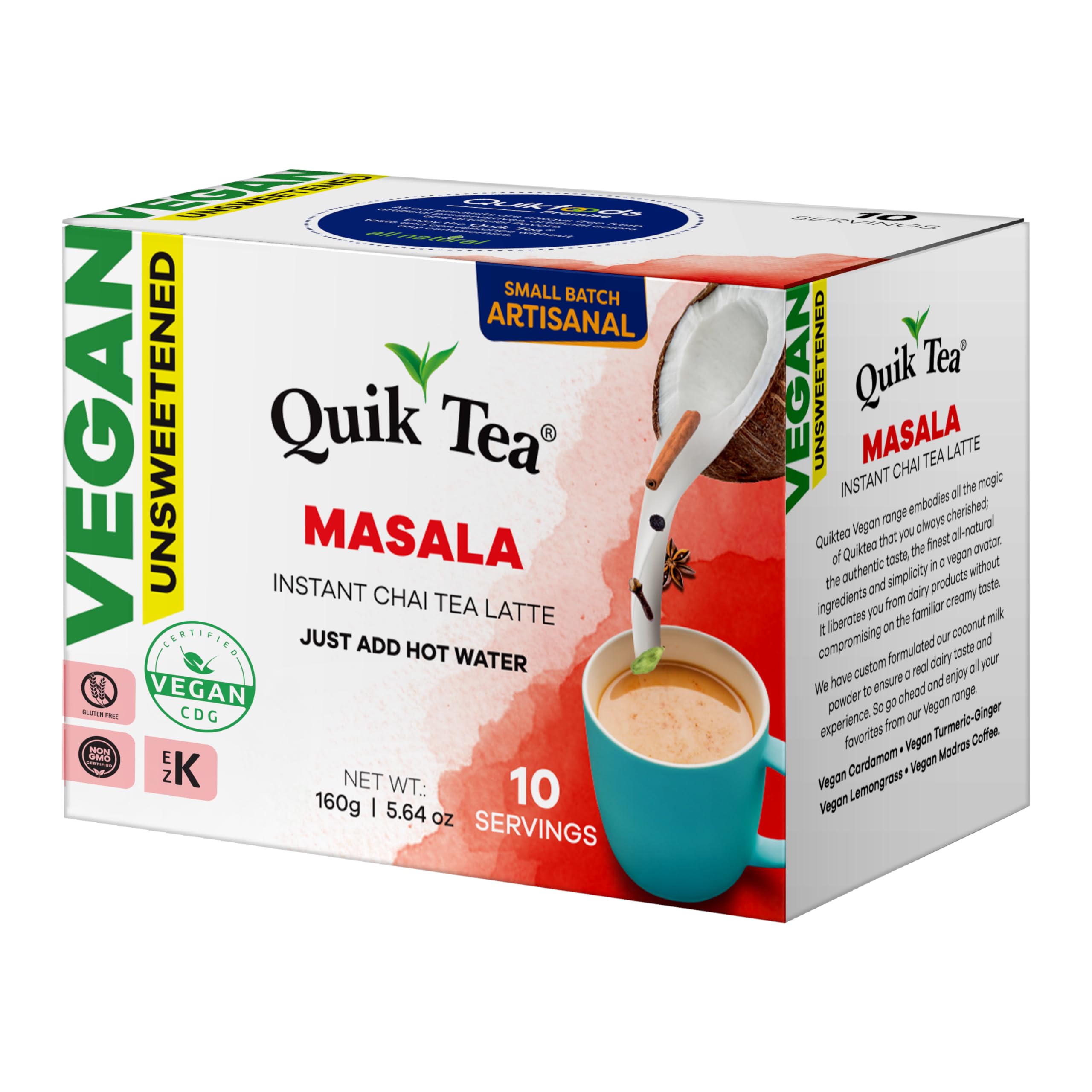 QuikTea traditional spice scent enriches your chai ritual.