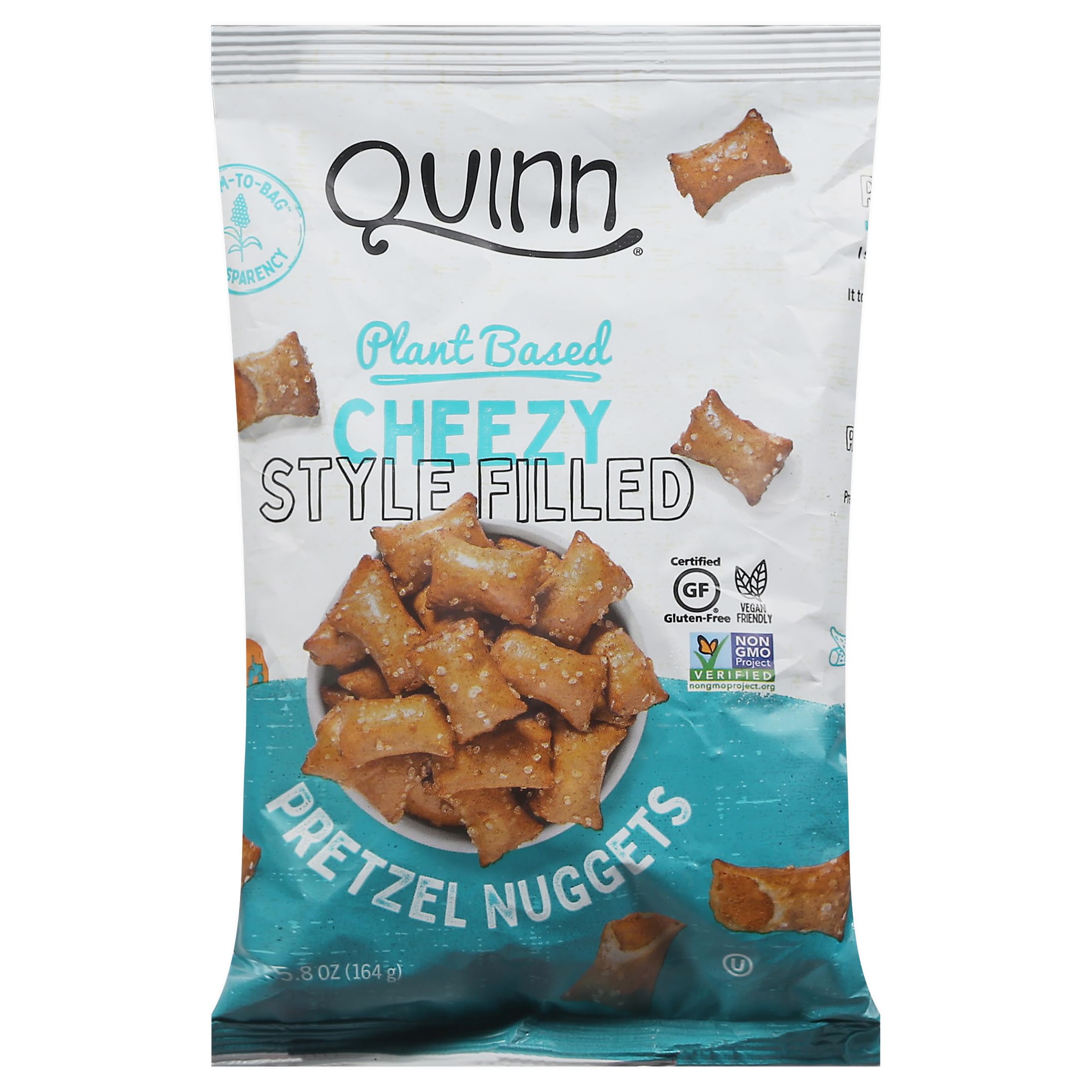 Quinn cheese filled plant based pretzels offer a savory, convenient snack for lunch or on-the-go.