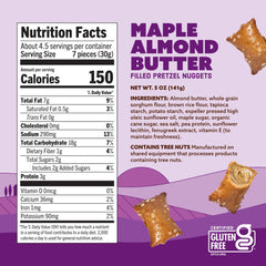 Quinn closer look at crunchy pretzel exterior and smooth almond butter core