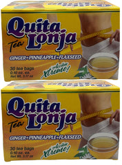 QUITA LONJA Tea ginger-pineapple pack close-up, perfect for a refreshing daily ritual.