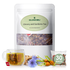 QUMIOBU Chicory and Gardenia Tea pour promotes relaxation and a soothing ritual