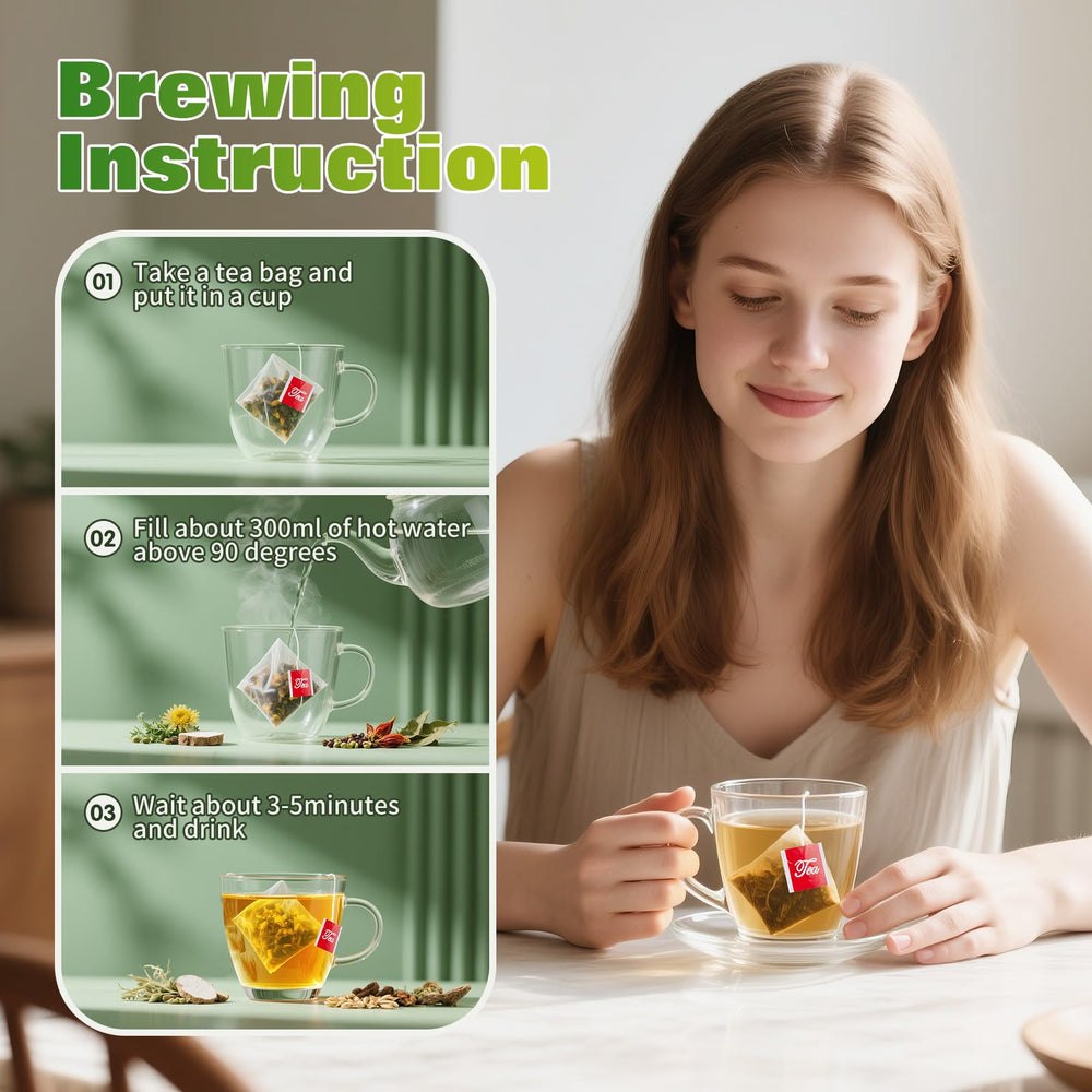 QUMIOBU Sealed packaging shows 30 convenient tea bags for daily use