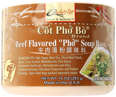 Quoc Viet Foods USA-made pho base packaging emphasizes authenticity.