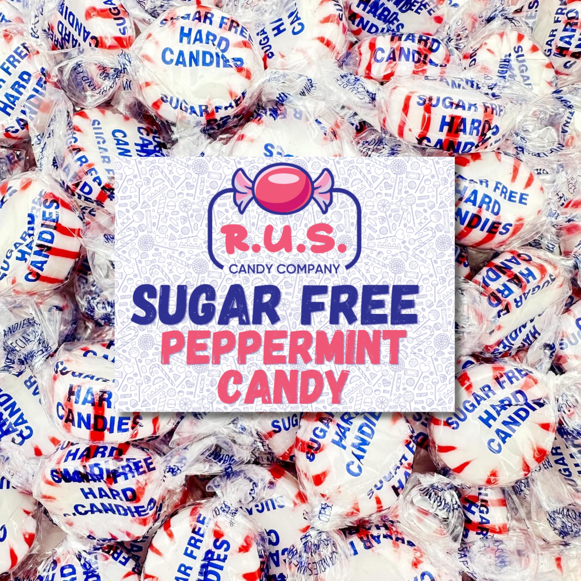 R.U.S. Candy Sugar Free Peppermint Starlight bulk packaging ideal for gifting